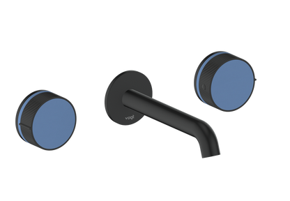 Vogt Mond 8" C.C. Wall-Mount Lavatory Faucet in Matte Black, With Rough-In