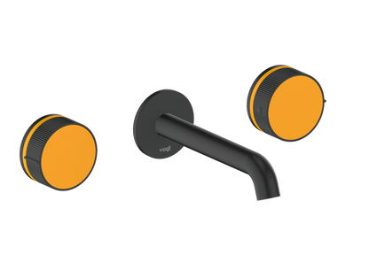 Vogt Mond 8" C.C. Wall-Mount Lavatory Faucet in Matte Black, With Rough-In