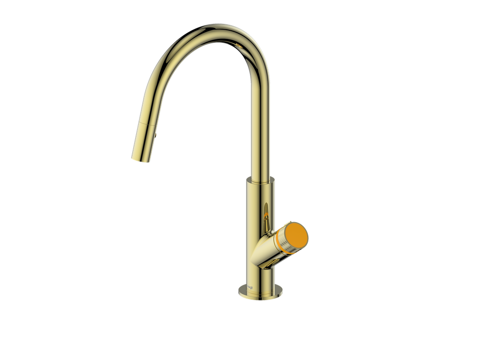 Vogt Mond 16" Kitchen Faucet in Brushed Gold, KF.16M1.1504.BG