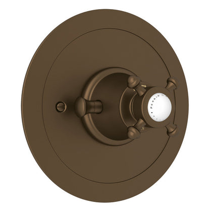 Perrin & Rowe Georgian Era 3/4" Round Thermostatic Trim Without Volume Control, Cross Handle