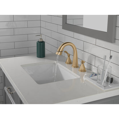Delta Stryke Two Handle Widespread Pull Down Bathroom Faucet