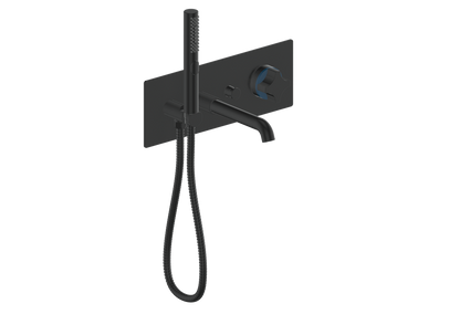 Vogt Mond Wall Mount Tub Filler Complete With Rough-In Valve In Matte Black