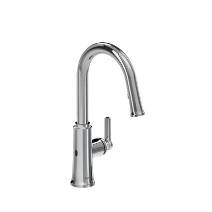 Riobel Trattoria Pull-Down Touchless Kitchen Faucet With C-Spout Dual Spray 1.5 GPM