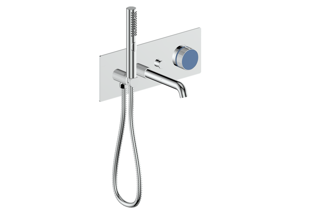 Vogt Mond Wall Mount Tub Filler Complete With Rough-In Valve In Polished Chrome