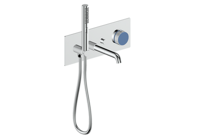 Vogt Mond Wall Mount Tub Filler Complete With Rough-In Valve In Polished Chrome