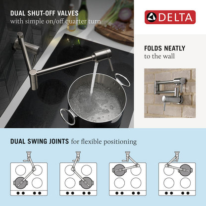 Delta Contemporary Pot Filler 4.3 GPM