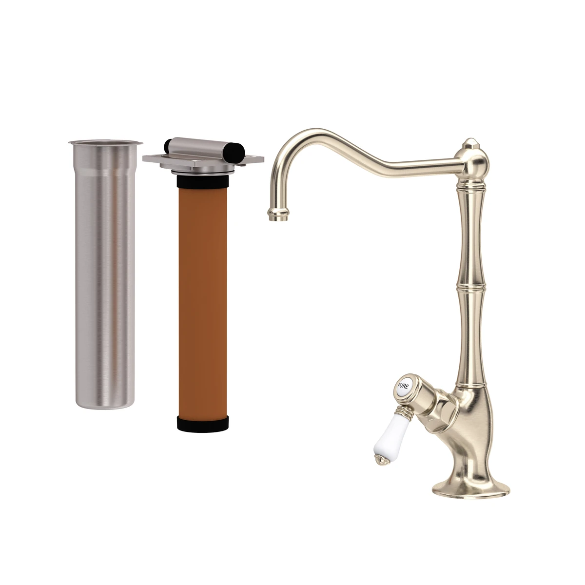 Rohl Acqui Filter Kitchen Faucet Kit Porcelain Lever Handles - AKIT1435LP-2