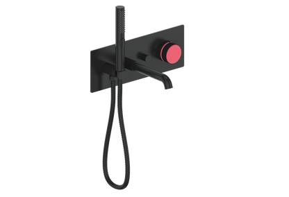 Vogt Mond Wall Mount Tub Filler Complete With Rough-In Valve In Matte Black
