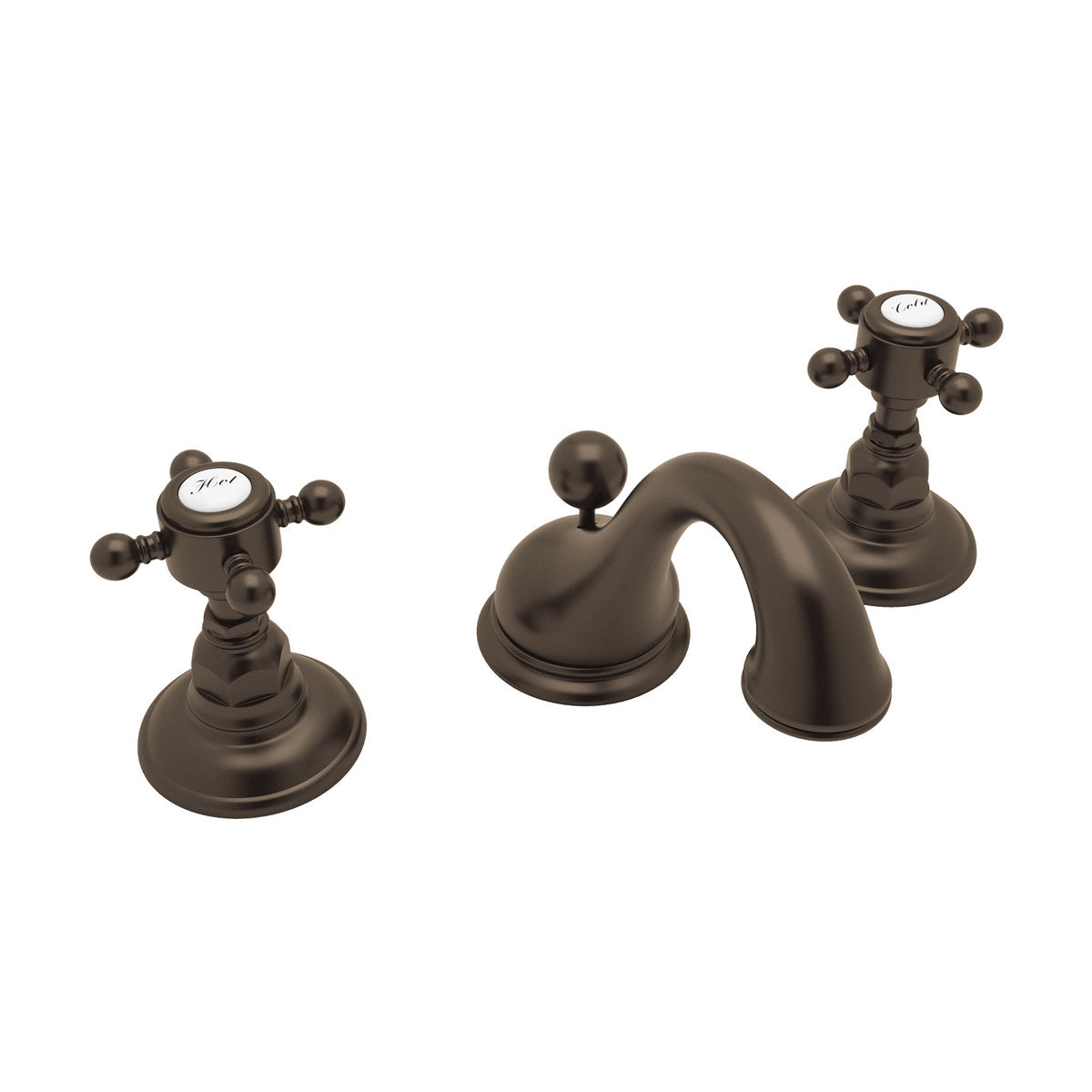 Rohl Acqui Widespread Lavatory Faucet With Low Spout Cross Handles - A1408XM-2