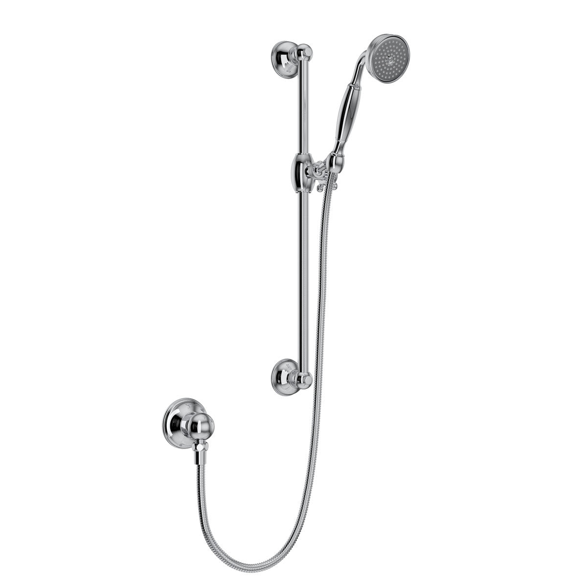 Rohl Handshower Set With 22" Slide Bar And Single Function Handshower - 1301E