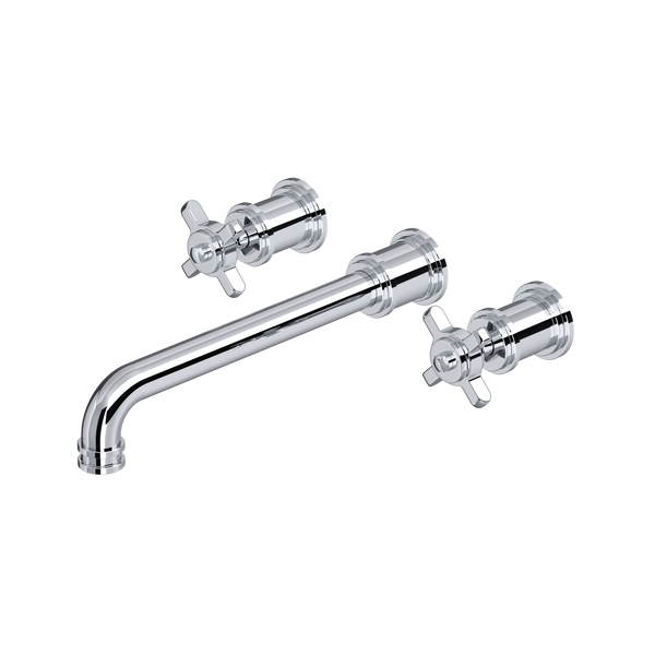 Perrin & Rowe Armstrong Wall Mount Tub Filler Trim Cross Handles