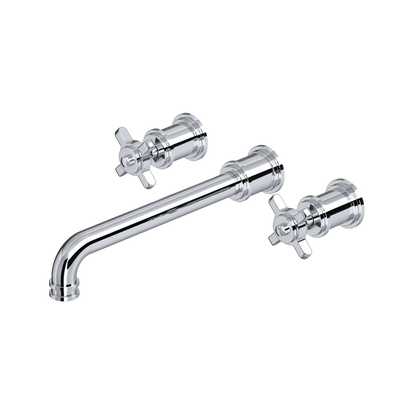 Perrin & Rowe Armstrong Wall Mount Tub Filler Trim Cross Handles
