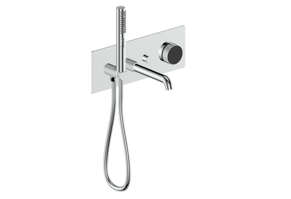 Vogt Mond Wall Mount Tub Filler Complete With Rough-In Valve In Polished Chrome