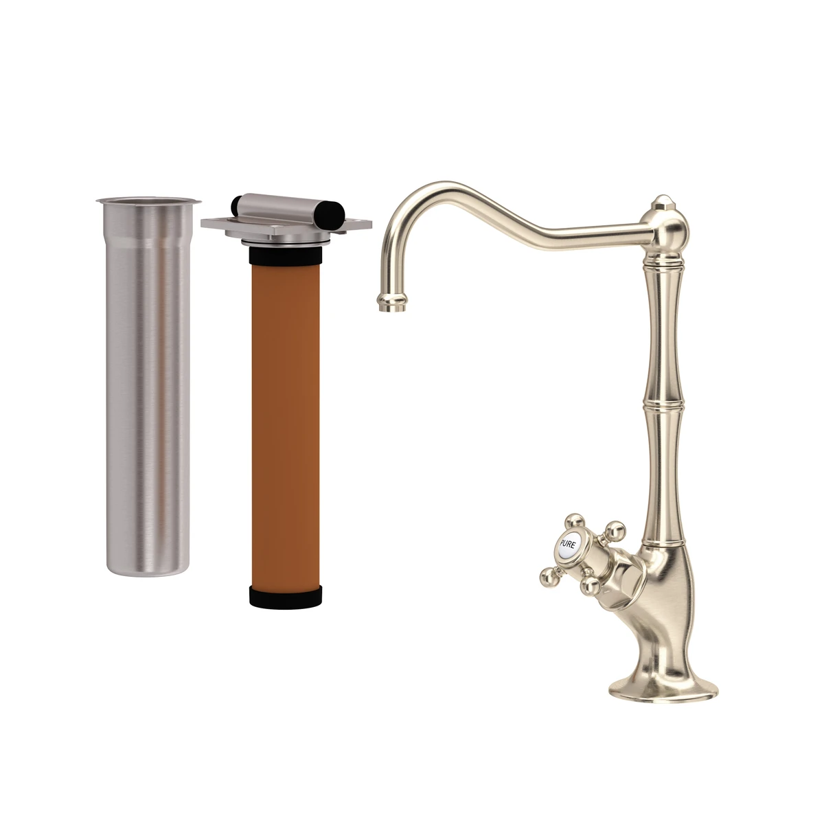 Rohl Acqui Filter Kitchen Faucet Kit Cross Handles - AKIT1435XM-2