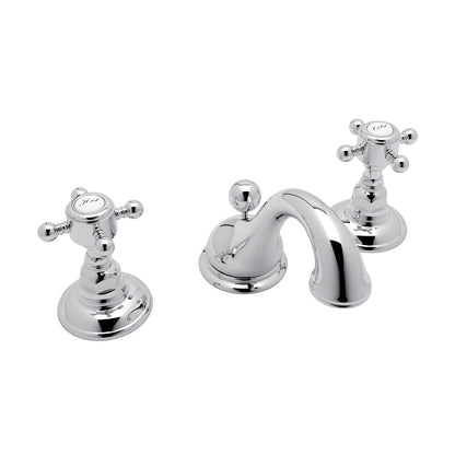 Rohl Acqui Widespread Lavatory Faucet With Low Spout Cross Handles - A1408XM-2