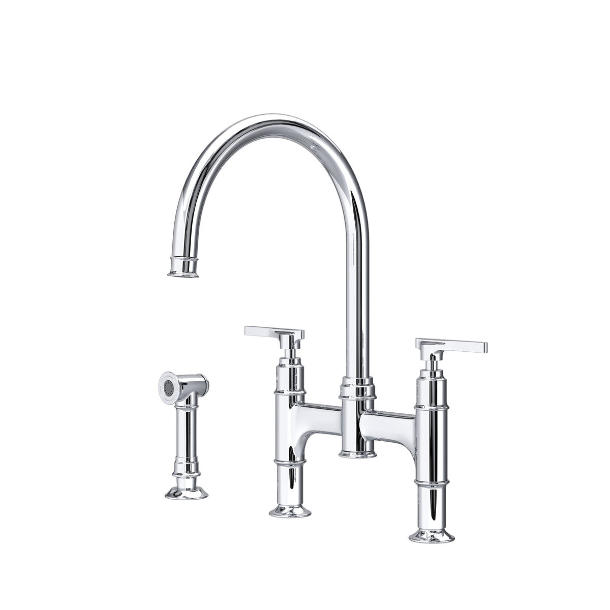 Perrin & Rowe Southbank Bridge Kitchen Faucet With Side Spray