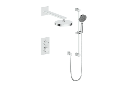 Vogt Mond 2-Way Thermostatic Shower System With Rough-In Valve, Polished Chrome