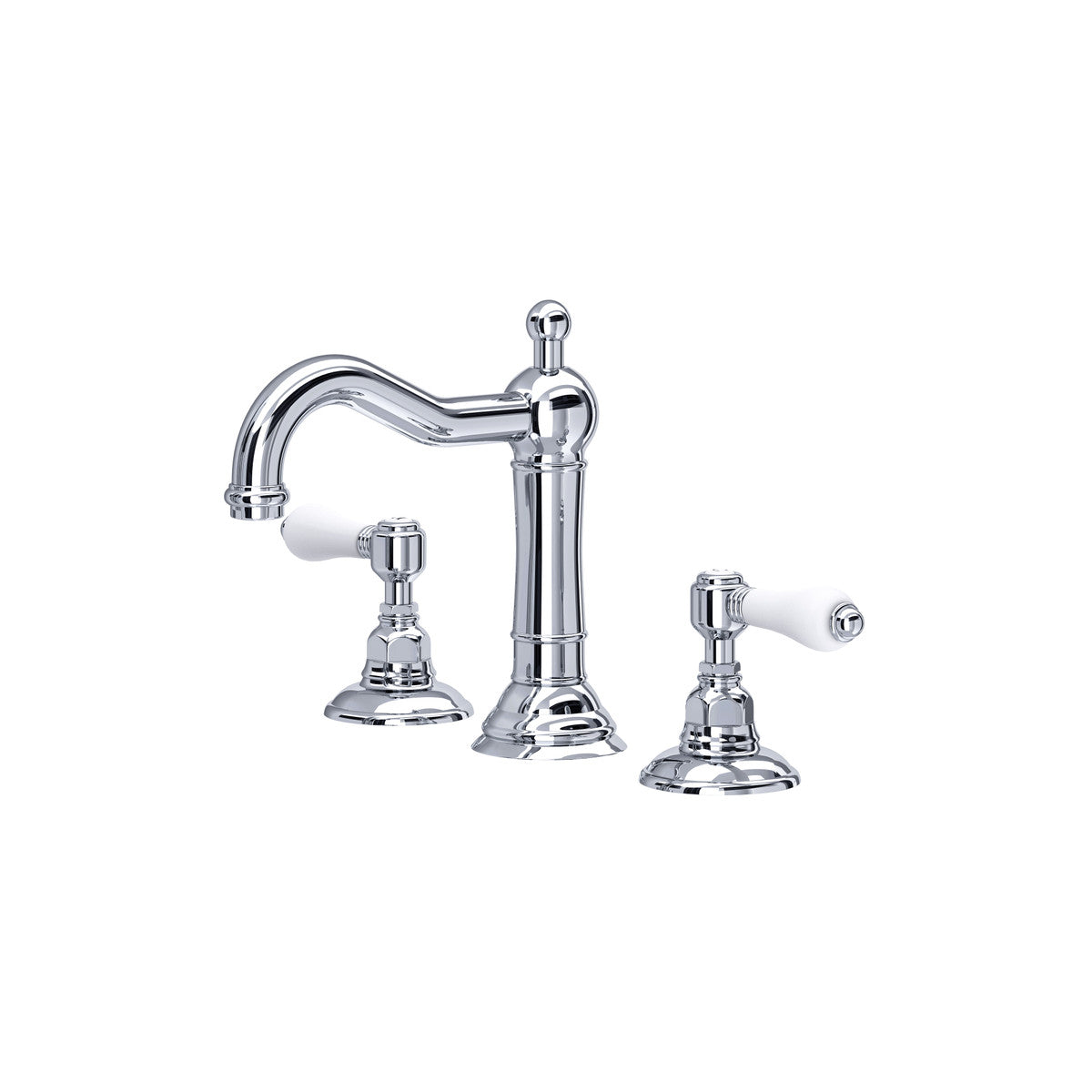 Rohl Acqui Widespread Lavatory Faucet Porcelain Lever Handles - A1409LP