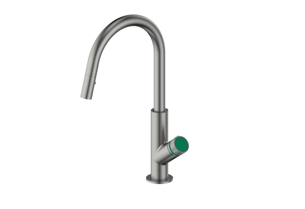 Vogt Mond 16" Kitchen Faucet in Gun Metal, KF.16M1.1504.GM