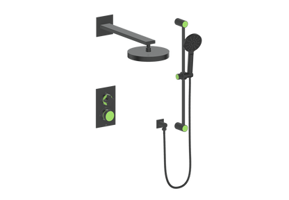 Vogt Mond 2-Way Thermostatic Shower System Trim Only, Matte Black