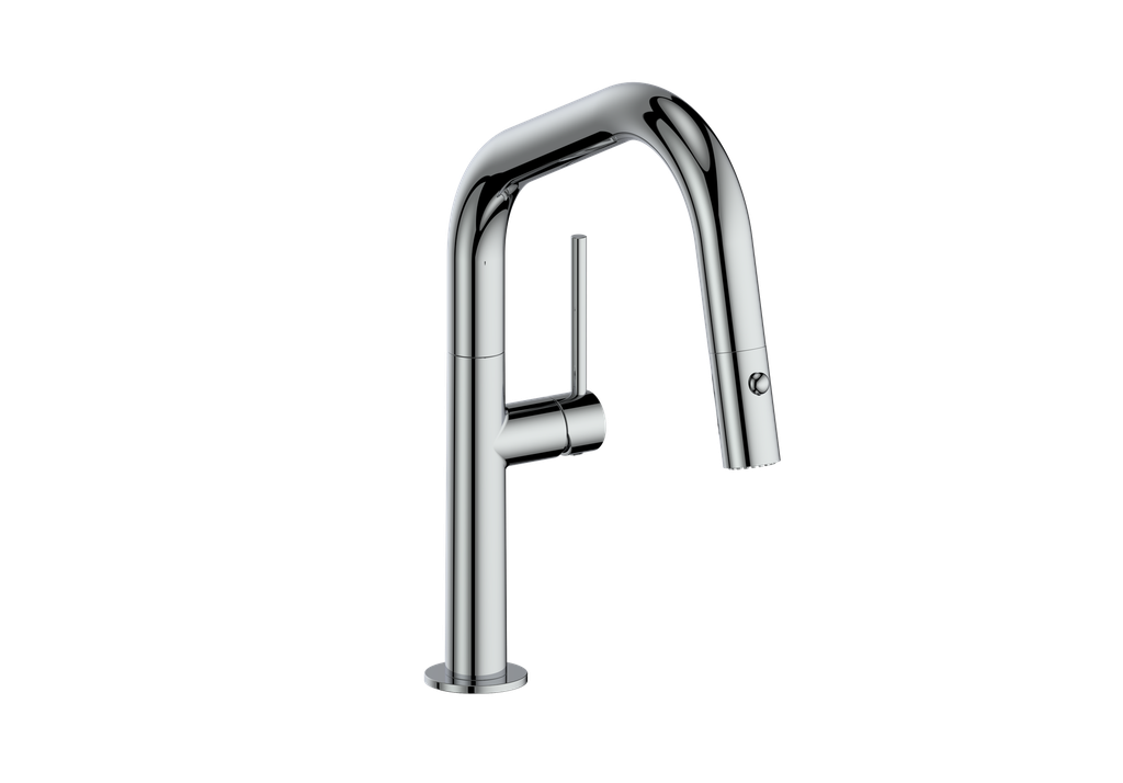 Vogt Dornbirn Pull Down 13" Bar/Prep Kitchen Faucet With Angular Spout