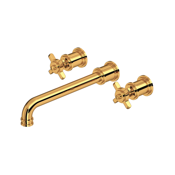 Perrin & Rowe Armstrong Wall Mount Tub Filler Trim Cross Handles