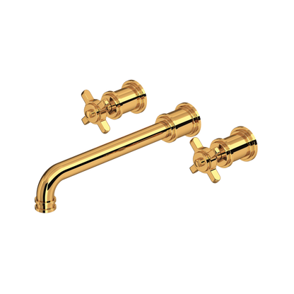 Perrin & Rowe Armstrong Wall Mount Tub Filler Trim Cross Handles