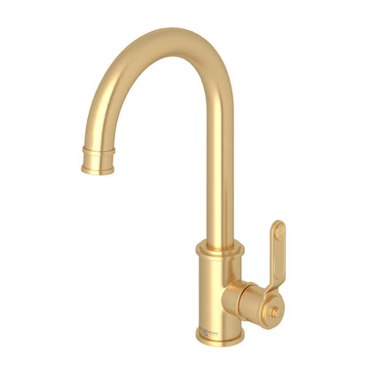 Perrin & Rowe Armstrong Bar/Food Prep Kitchen Faucet With C-Spout Single Spray 1.8 GPM