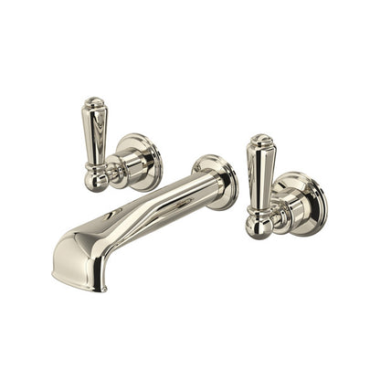 Perrin & Rowe Edwardian Wall Mount Tub Filler Trim With U-Spout Lever Handles