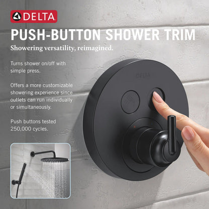 Delta Trinsic SelectChoice Round Contemporary Push-Button Shower Trim - T37T259