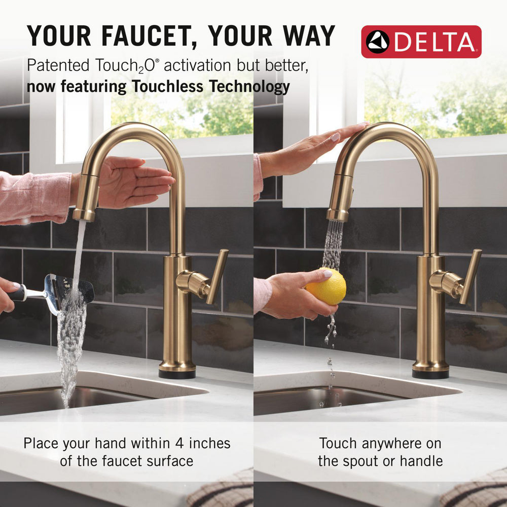 Delta Altado Touchless Pulldown Bar/Prep Faucet - 9986TL
