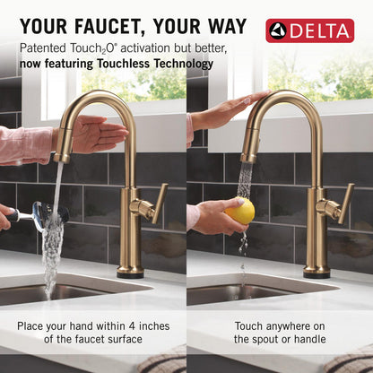 Delta Altado Touchless Pulldown Bar/Prep Faucet - 9986TL