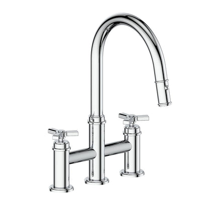 Vogt Zehn Bridge Kitchen Faucet, KF.17ZN.1312 With 3-Spoke Handle