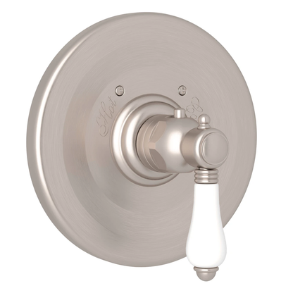 Rohl Acqui 3/4" Thermostatic Trim Without Volume Control, Porcelain Lever Handles - A4914LP
