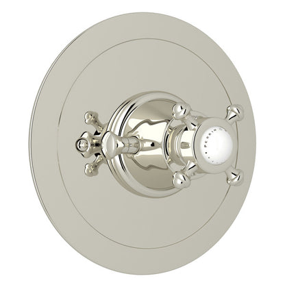 Perrin & Rowe Georgian Era 3/4" Round Thermostatic Trim Without Volume Control, Cross Handle