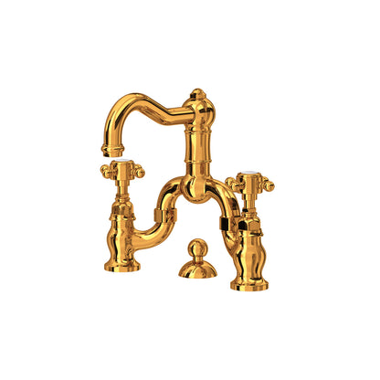Rohl Acqui Bridge Lavatory Faucet Cross Handles - A1419XM-2