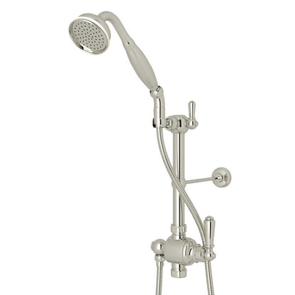 Perrin & Rowe Riser Diverter, Handshower, Handshower Holder, Hose And 8" Thermostatic Outlet, U.5373NLS-APC