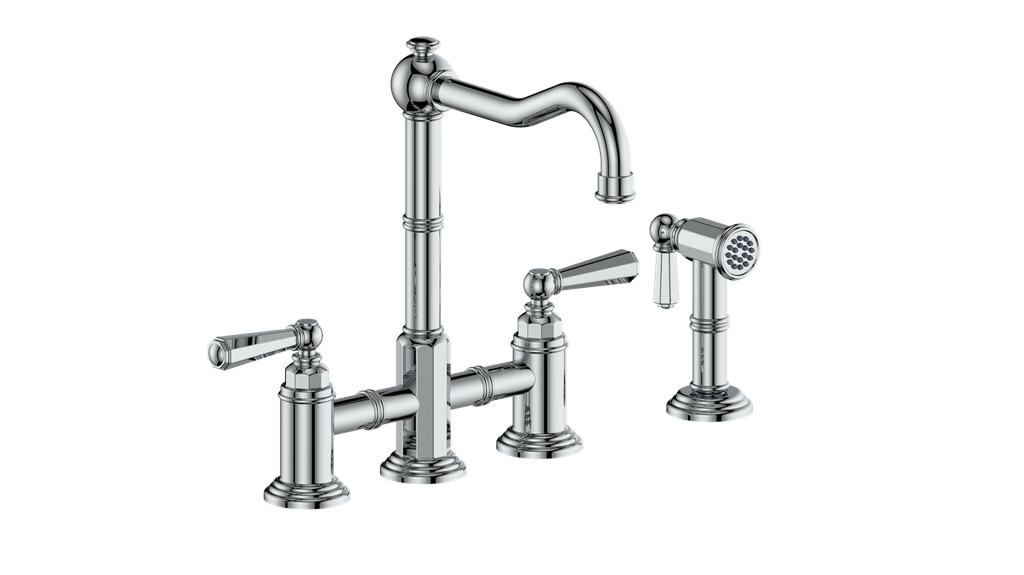 Vogt Carinthia Bridge Kitchen Faucet With Side Spray