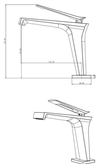 Kodaen Leman Single Hole Bathroom Faucet