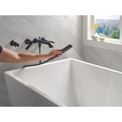 Delta Bonacci Two Handle Wall Mount Tub Filler Trim with Hand Shower - T5745