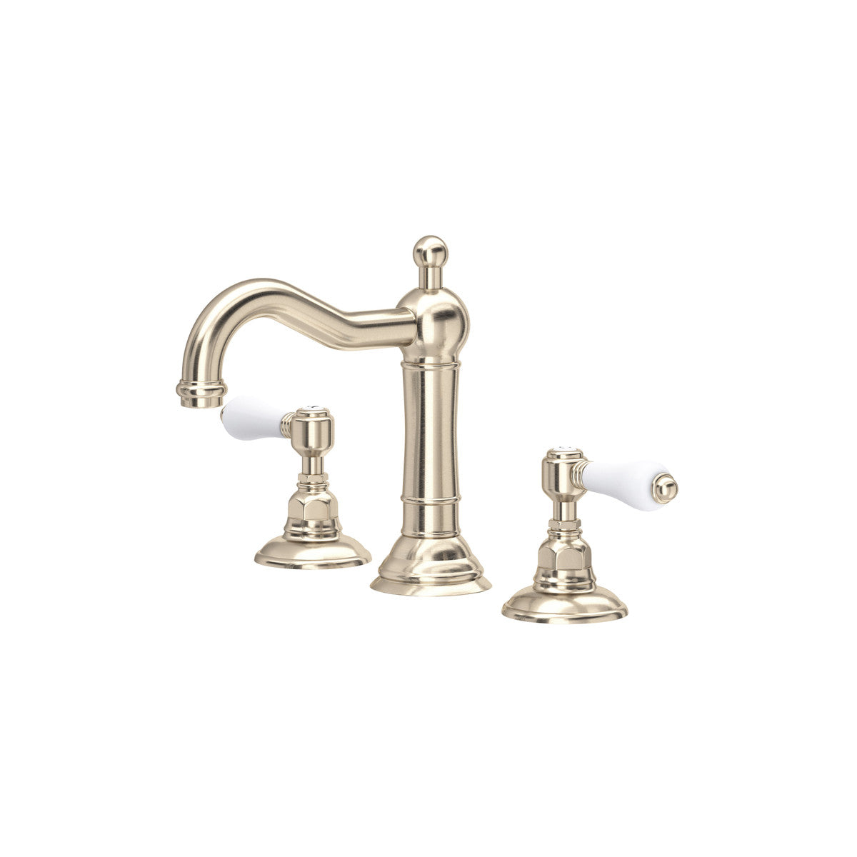 Rohl Acqui Widespread Lavatory Faucet Porcelain Lever Handles - A1409LP