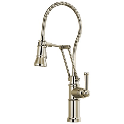 Brizo Artesso Single Handle Articulating Kitchen Faucet With Finished Hose