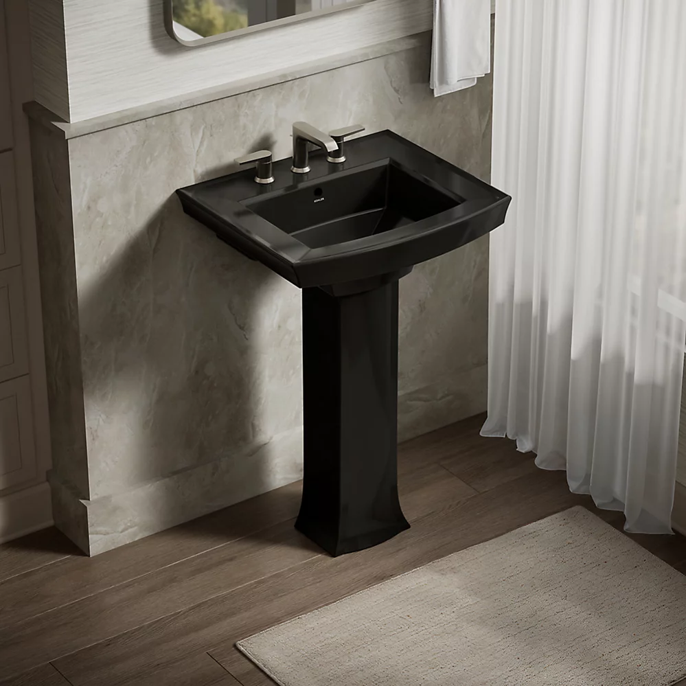 Kohler Archer 24" Rectangular Pedestal Bathroom Sink