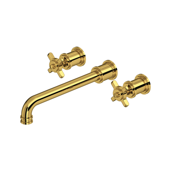 Perrin & Rowe Armstrong Wall Mount Tub Filler Trim Cross Handles
