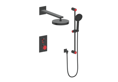 Vogt Mond 2-Way Thermostatic Shower System Trim Only, Matte Black