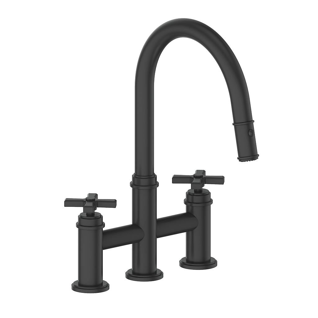 Vogt Zehn Bridge Kitchen Faucet, KF.17ZN.1412 With 4-Spoke Handle