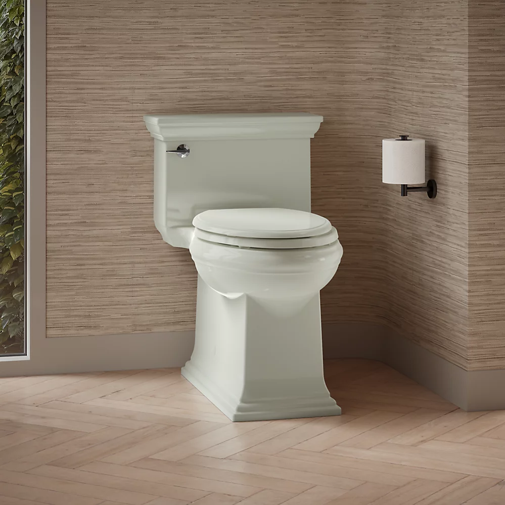 Kohler Memoirs Stately One-Piece Compact Elongated Toilet With Skirted Trapway, 1.28 GPF