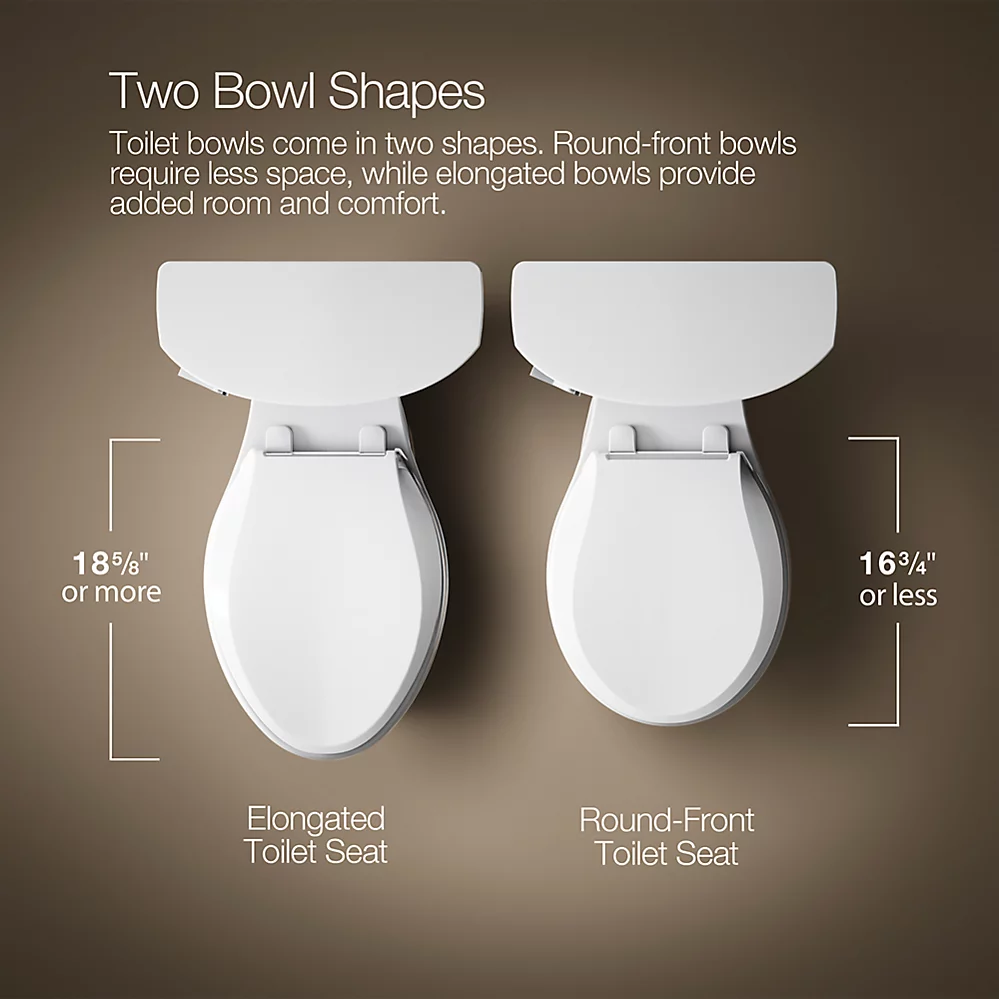 Kohler Reach One-Piece Compact Elongated Toilet With Skirted Trapway, 1.28 GPF Right-Hand Trip Lever