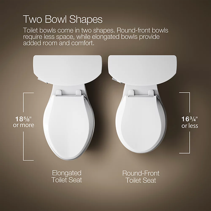 Kohler Reach One-Piece Compact Elongated Toilet With Skirted Trapway, 1.28 GPF Right-Hand Trip Lever