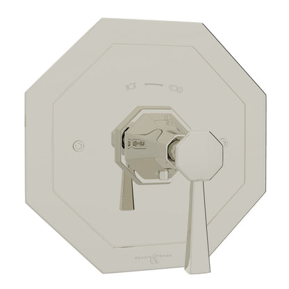 Perrin & Rowe Deco 3/4" Thermostatic Trim Without Volume Control, Lever Handle